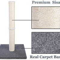 Dimaka Ultimate 29" de alto rascador de gato grande, poste de sisal natural y base pesada, rascador vertical completo - BESTMASCOTA.COM