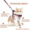 Cat Harness and Leash Set, Leash Adjustable Comfortable Soft Harness Jacket Vest, for Cats Puppy Safety Walk/Run - BESTMASCOTA.COM