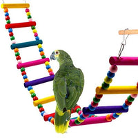 Bwogue Escalera flexible de madera para pollos, juguete para mascotas de hamaca para pollo y loro - BESTMASCOTA.COM
