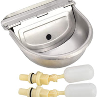 HiCamer - Dispensador automático de agua potable para vaca, acero inoxidable 304, para animales de granja, animales de granja, para cerdos, caballos, cabra, oveja, perro con 2 válvulas de bola flotador - BESTMASCOTA.COM