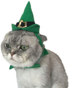 Delifur - Disfraz de San Patricio de Navidad para gato y perros pequeños, color verde - BESTMASCOTA.COM