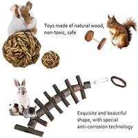 Juguetes para mascotas de cobaya, manzana natural y abedul, divertido juguete para ejercitar mancuernas, mantiene a tu pequeña mascota más cerca de la naturaleza, cuidado de los dientes molar, para chinchilla hámster conejos, pájaro, rata, gerbo. - BESTMASCOTA.COM