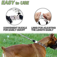 Wellbro collar de entrenamiento con dientes de metal para perros grandes y medianos (Pit Bull, pastor alemán), con hebilla a presión de liberación rápida y puntas de hule, plateado y regulable - BESTMASCOTA.COM