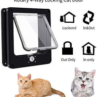 URBEST puertas para gatos, (versión mejorada) puerta magnética para mascotas con 4 vías de bloqueo giratorio para gatos, gatitos y gatitos - BESTMASCOTA.COM