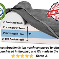 Big Barker 7" Pillow Top Orthopedic Dog Bed for Large and Extra Large Breed Dogs (Headrest Edition) - BESTMASCOTA.COM