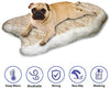 Petgrow · Alfombra de pelo sintético grueso para cama de mascotas, ultrasuave, cálida, de felpa, acolchada, para cama de mascotas, para perros y gatos, color beige - BESTMASCOTA.COM