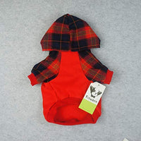 Fitwarm - Ropa para mascotas con capucha y capucha, color rojo - BESTMASCOTA.COM