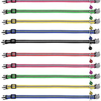 KZHAREE Collar reflectante de nailon para gato, campana, ajustable, para perros pequeños (12 piezas/juego) - BESTMASCOTA.COM