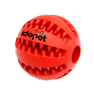 Idepet Pelota de juguete para perro, no tóxica, resistente a mordidas, pelota de juguete para mascotas, perros, cachorros, gatos, alimentador de comida para mascotas, masticar, limpieza de dientes, juego de pelotas de ejercicio, 2 unidades, azul y verde - BESTMASCOTA.COM