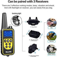 YISENCE collar de entrenamiento para perro, collar de choque con mando a distancia de 2,000.0 ft para perros IPX7 resistente al agua recargable con pitido 99 niveles vibrar modos de choque para perros pequeños, tamaño mediano grande - BESTMASCOTA.COM