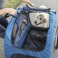 PetSafe Solvit HoundAbout Pet Bicycle Trailer For Dogs and Cats, Aluminum Frame, Medium and Large - BESTMASCOTA.COM