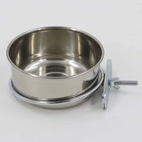 Comedero para semillas de pájaros, para mascotas, de acero inoxidable, con soporte de abrazadera para loros medianos y grandes, conos solares, caique, cacatúa, gris africano, macaws, Amazon - BESTMASCOTA.COM