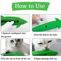 Juguetes de limpieza de dientes de gato, cepillo de dientes de gato, juguete de gato IQ, juguetes interactivos de gato para masticar, cepillo de dientes en forma de pez para masticar mascotas, juguetes de limpieza de dientes de goma para gatos gatitos - BESTMASCOTA.COM