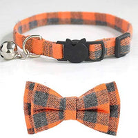 Malier 4 Pack Cat Collar Breakaway with Classic Plaid Bow Tie with Bell Perfact for Cats Kitty Kitten, Adjustable from 6.3~10.2 inch - BESTMASCOTA.COM