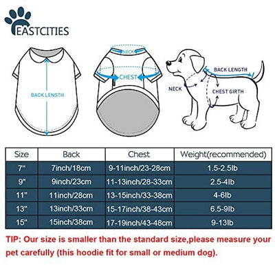 eastcities mascota sudaderas para perros pequeños gatos ropa cachorro Invierno Abrigos - BESTMASCOTA.COM