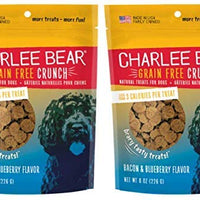 Charlee Bear Crunch Grain Free Dog Treats - Bacon and Blueberry Flavor - 8 oz Packs - BESTMASCOTA.COM