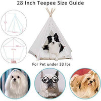 Little Dove Pet Teepee perro (cachorro) & Cat – Cama para mascotas portátil tiendas de campaña y casas para perro (cachorro) & gatos estilo encaje (con o sin cojín opcional) - BESTMASCOTA.COM