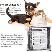 EACHON Heating Pad for Dogs Cats Electric Heated Pet Beds Warming Pet Mats Adjustable Safety Waterproof Chew Resistant Steel Cord wifh Free pet Comb (S Gray) - BESTMASCOTA.COM