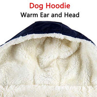 vecomfy - Sudadera con capucha para perro con forro polar y algodón extra cálido en invierno, chaqueta para perro pequeña con capucha - BESTMASCOTA.COM