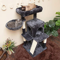 Hey-bro - Árbol para gatos de varios niveles con postes de rascador cubiertos de sisal para gatitos, gatos y mascotas - BESTMASCOTA.COM