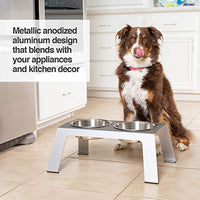 PetFusion Elevated Dog Bowls, Cat Bowls -- Premium anodized Aluminum feeder (Short 4", Tall 8" options). US FOOD GRADE Stainless Steel raised bowls - BESTMASCOTA.COM