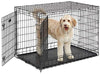 Jaula para perros Midwest Homes for Pets Ultima Pro, serie profesional, resistente, puerta doble extrafuerte, plegable, con panel divisor, bases para proteger el suelo, bandeja de plástico a prueba de fugas - BESTMASCOTA.COM