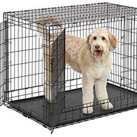 Jaula para perros Midwest Homes for Pets Ultima Pro, serie profesional, resistente, puerta doble extrafuerte, plegable, con panel divisor, bases para proteger el suelo, bandeja de plástico a prueba de fugas - BESTMASCOTA.COM