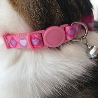 Collar de gato azuza con campana, ajustable para gato con pajarita, collares de seguridad para gatos, paquete de 2 - BESTMASCOTA.COM