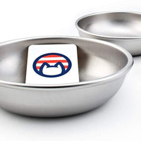 Americat Company - Juego de cuencos de acero inoxidable para gatos, fabricados en los Estados Unidos, diseñados para evitar la fatiga del silbato - Platos de agua y comida para gatos (juego de 2, 4 o 6) - BESTMASCOTA.COM