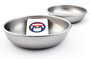 Americat Company - Juego de cuencos de acero inoxidable para gatos, fabricados en los Estados Unidos, diseñados para evitar la fatiga del silbato - Platos de agua y comida para gatos (juego de 2, 4 o 6) - BESTMASCOTA.COM