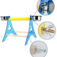 Mokook Parrot Foraging Feeder with Food Containers for Parrot Macaw African Greys Budgies Parakeet Cockatiel Cockatoo Conure Lovebird Standing Scratching Feeding, Acrylic Stand Frame Tripod Design - BESTMASCOTA.COM