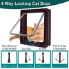 Success - Puertas para gatos grandes para puertas interiores y exteriores, XL para mascotas para gatos y perros grandes, 4 vías con cierre de solapa para puertas correderas, ventanas y paredes, marrón, tamaño exterior 11.0 x 9.8 in - BESTMASCOTA.COM