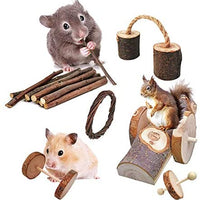 Juguetes para mascotas de cobaya, manzana natural y abedul, divertido juguete para ejercitar mancuernas, mantiene a tu pequeña mascota más cerca de la naturaleza, cuidado de los dientes molar, para chinchilla hámster conejos, pájaro, rata, gerbo. - BESTMASCOTA.COM