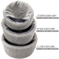 Winsterch - Cama para gatos, lavable, cálida, redonda, suave, sofá para mascotas, cama para gatos, camas para mascotas pequeñas - BESTMASCOTA.COM
