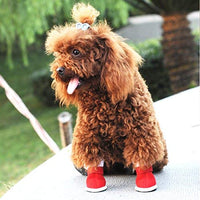 URBEST botas para perros con velcro, 2 pares, color marrón - BESTMASCOTA.COM