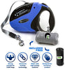 Beastron - Correa retráctil para perro, de nailon extralargo, de 16 pies, para perros medianos a grandes, hasta 110 libras, con un botón de cierre y rotura, bolsa de residuos y dispensador incluidos - BESTMASCOTA.COM