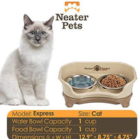 Neater Feeder Express - Cuencos elevados para perros y gatos, plato elevado para mascotas – cuencos de acero inoxidable para alimentos y agua para perros y gatos pequeños a grandes - BESTMASCOTA.COM