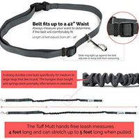 Tuff Mutt, Correa para perros, manos libres, para correr, caminar, senderismo, correa con mango doble durable, costura reflectante, 4 pies de largo, cinto ajustable en la cintura (hasta 42 pulgadas de cintura) - BESTMASCOTA.COM