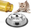 Comsmart Stainless Steel Pet Cat Bowl Kitten Puppy Dish Bowl with Cute Cats Painted Non-Skid for Small Dogs Cats Animals (2 Pack) - BESTMASCOTA.COM