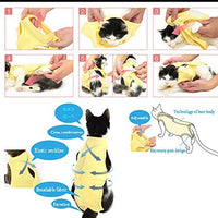 Knhunupl - Traje de recuperación profesional para heridas abdominales o enfermedades de la piel, después del uso quirúrgico, pijama traje, E-collar alternativa para gatos y perros - BESTMASCOTA.COM