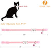 KOOLTAIL - Collar para gato con diseño de calavera con campana, 2 collares para mascotas con hebilla de seguridad, accesorio para gatos, gatitos, color negro y rosa - BESTMASCOTA.COM