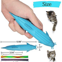 Juguetes de limpieza de dientes de gato, cepillo de dientes de gato, juguete de gato IQ, juguetes interactivos de gato para masticar, cepillo de dientes en forma de pez para masticar mascotas, juguetes de limpieza de dientes de goma para gatos gatitos - BESTMASCOTA.COM