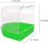 Kathson - Caja de baño para loro, jaula para pájaros, accesorios de baño, bañera para novias de mascotas, canarios, loros, (color al azar) - BESTMASCOTA.COM