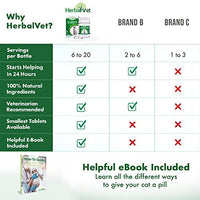 HerbalVet 10 Tablets Cat Intestinal Cleanse | Cat Dewormer Alternative | Cleansing Tablets for Cats, Promotes Intestinal Health | 4 Tablets, Works for Kittens | Helpful E-Book Included - BESTMASCOTA.COM