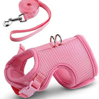 The Creativehome Arnés para cachorro de gato con correa, a prueba de escape, ajustable, transpirable, suave malla de aire, arnés para caminar al aire libre - BESTMASCOTA.COM
