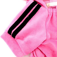 SMALLLEE_Lucky_STOE Pet Clothes Small Dog Cat Velvet Crown Jumpsuit Coat Hooide Pajamas Tracksuit - BESTMASCOTA.COM