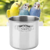 HEEPDD – Jaula para pájaros comedor, copa de acero inoxidable para alimento de agua, jaulas de alimentación, cuencos, accesorios para loros, conejo, hámster, conuro, pájaros - BESTMASCOTA.COM