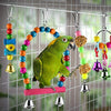 KATUMO 6 piezas de juguetes para loros de aves, columpio para pájaros, hamaca colgante colorida, campana, escalera para mascotas, juguetes para pájaros, loros, periquitos, conure, cacatiel, miynah, pájaros de amor - BESTMASCOTA.COM