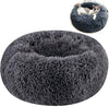 TINTON LIFE Cama de lujo de piel sintética para gatos y perros pequeños, redonda, con forma de dona, oval, de felpa, acogedora cama para gatos para un sueño mejorado - BESTMASCOTA.COM