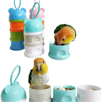 QBLEEV – Tazas para comederos de pájaros, caja para alimentos de loros, contenedor para almacenamiento de alimentos para pájaros, bolsa de viaje para transportar la jaula - BESTMASCOTA.COM